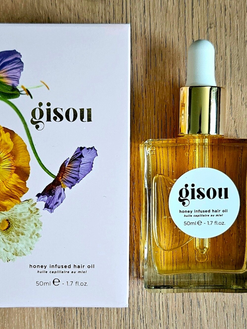 GISOU Honey Infused Hair Oil Shine Heat Protect Anti Frizz NEW 1.7 oz MSRP $46